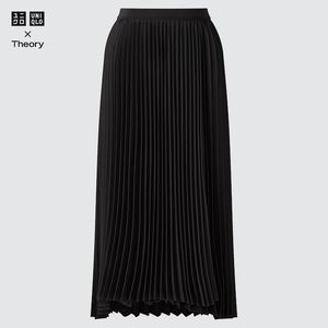 Uniqlo×Theory black pleated skirt